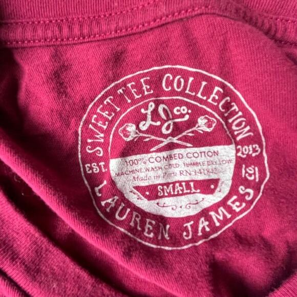 Lauren James Womens Long Sleeve Pocket T Shirt. Dog Water Boat USA. Small - Picture 3 of 8